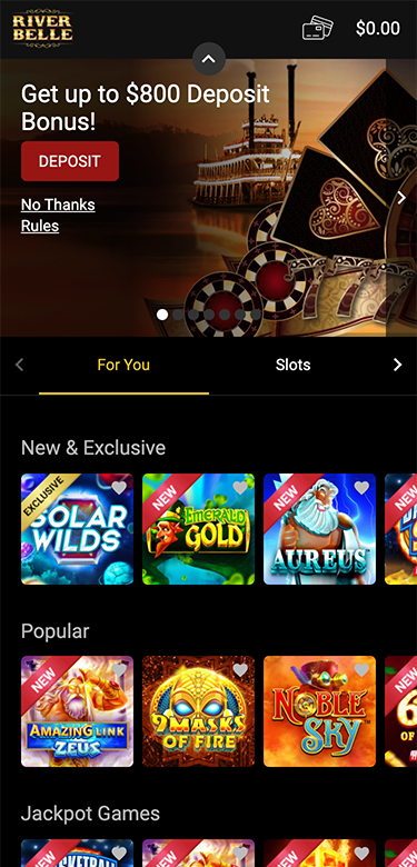 River Belle Online Casino Mobile Untuk Pemakaian Harian